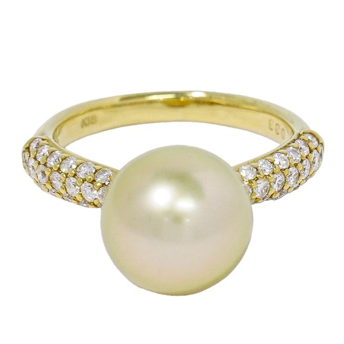 Anello perla mm diamante - anello,