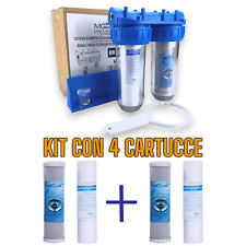 FILTRO ACQUA SISTEMA DI FILTRAZIONE 2 STADI 4 CARTUCCIAE NW-BR10B3  1" 1/2" 3/4"