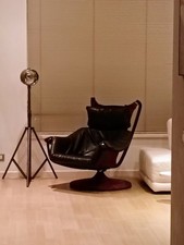 Poltrona in pelle vintage anni