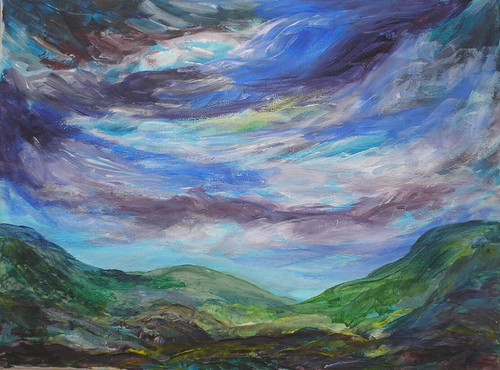Quadro paesaggio acrilico