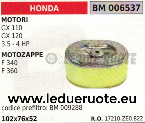 17210ze0822 filtro aria - filtro, motore