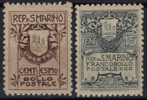 San marino 1910 stemmi - marino,
