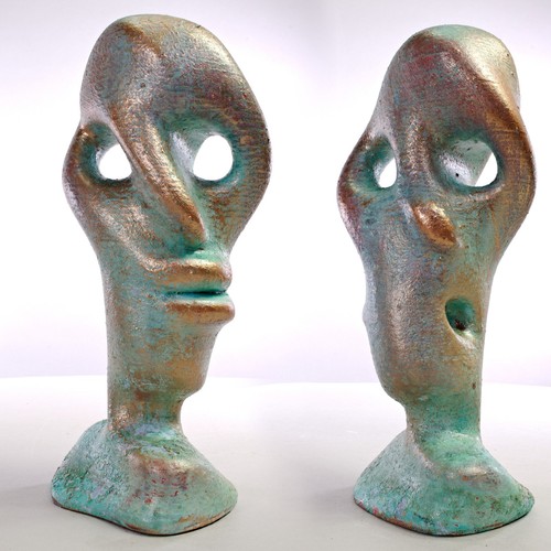 Testa giano scultura - di,