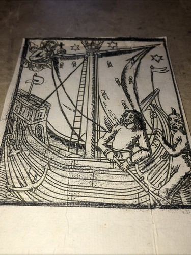 Antica carta tempesta sul mare - carta,