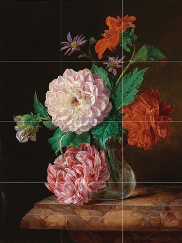 Pannello fiori ceramica - di,