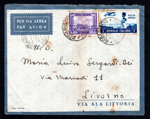 Somalia italiana busta 1937 - busta,
