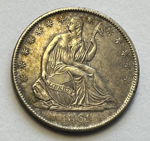 1861 mezzo dollaro liberty - dollaro,