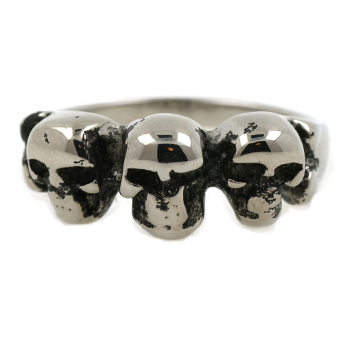 Anello teschio pezzi argento - anello,