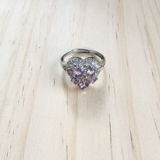 Anello grappolo cuore - a,
