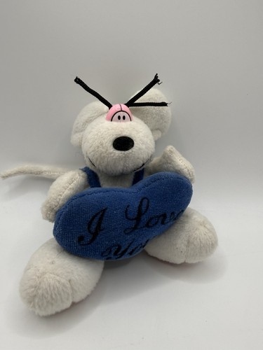 Peluche diddl mouse cuore blu - peluche,