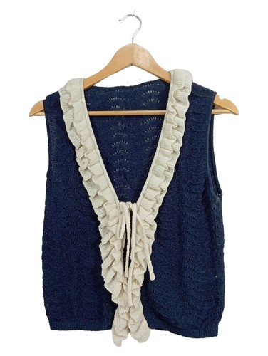 Zara gilet donna blu traforato - zara,