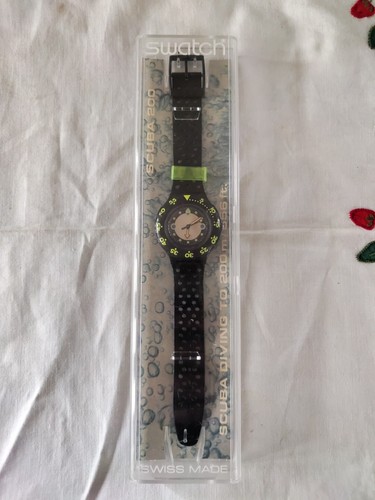 1992 swatch watch shamu black - watch,