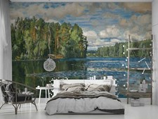 Pittura olio lago - olio,