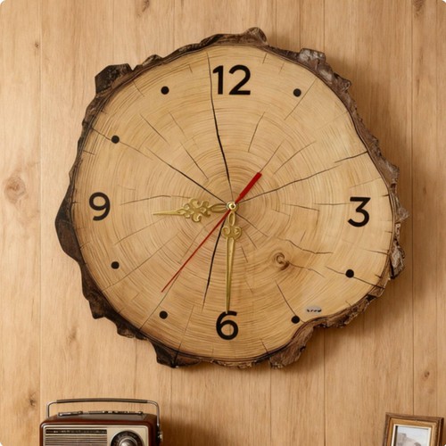 Orologio rustico legno - orologio, in