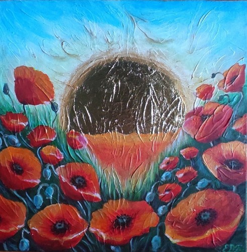 Quadro moderno dipinto mano - quadro,