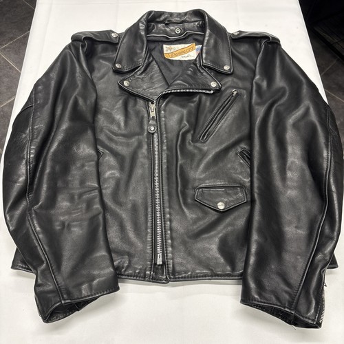 Giacca moto pelle nera schott - giacca,