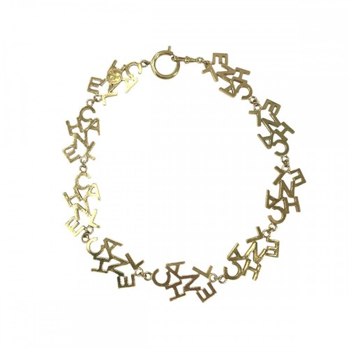 Collana chanel logo placcato - chanel,