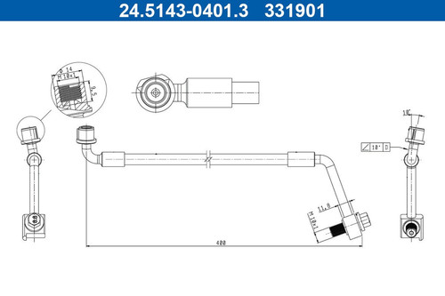 Bremsschlauch hinterachse - bremsschlauch,