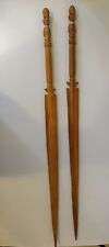 ♥ COPPIA DI SPADE DECORATIVE IN LEGNO ARTE TRIBALE AFRICA AFRICANA VINTAGE 