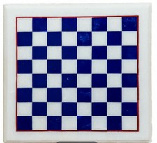 Scacchiera in marmo bianco