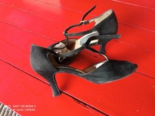 scarpe tango NERE n.38, tacco di cm 7, pelle scamosciata, condizioni discrete