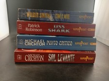 Lotto 4 libri  Michael Crichton Wilbur Smith Patrick Robinson - Ed. Superpocket
