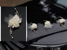 Decorazione Auto Fiore Crema