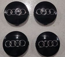 4 TAPPI COPRIMOZZO AUDI A1 A3 A4 A5 A6 Q5 Q7 MISURA 60MM TAPPI RUOTA NERI BLACK