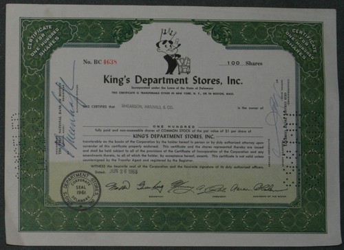 King department stores inc - king's,