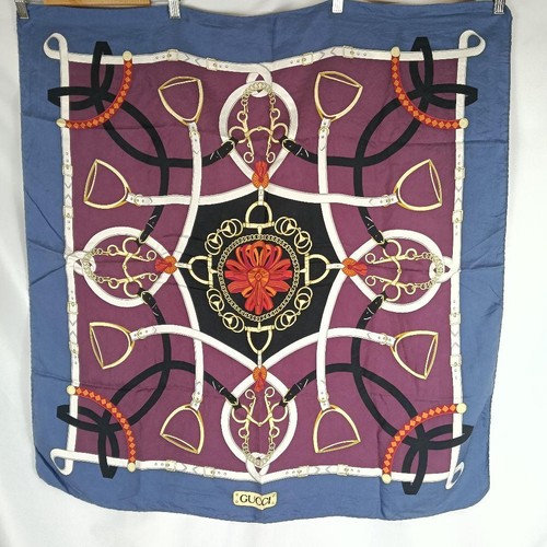 Sciarpa gucci usata blu viola - sciarpa,