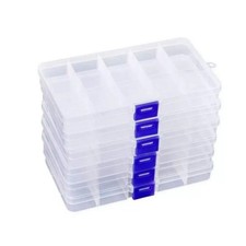 6 Clear Jewelry Box Plastic