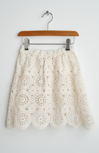 Gonna corta crochet con - in,