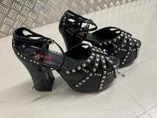 Demonia Charade 31 Tacchi plateau nero UK8 US11