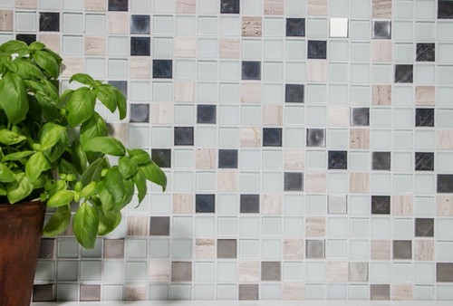 Mosaico tessere vetro - tessere, pietra