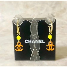 CHANEL Hoop Earrings with Coco