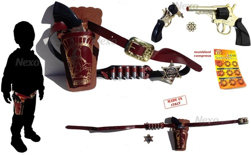 Pistola cowboy con munizioni - pistola,