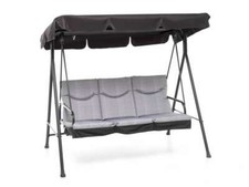 Dondolo 3 posti grigio grandmada reclinabile a letto arredo giardino per esterno