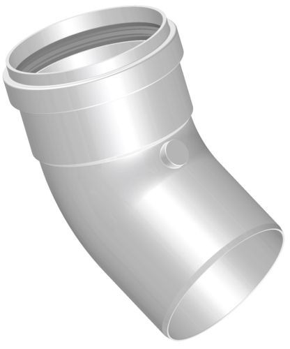 Curva pps bianco f ø80 - curva, 45°