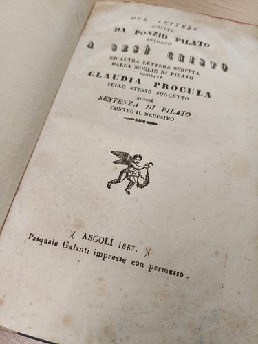 Due lettere scritte ponzio - lettere,