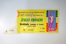 Biglietto Originale Calcio Italia Francia Stadio Comunale Bologna 15/2/1956 