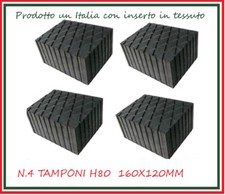 KIT 4 PEZZI TAMPONI gomma per PONTI AUTO 160x120x80mm  OMCN,RAVAGLIOLI,WERTHER..