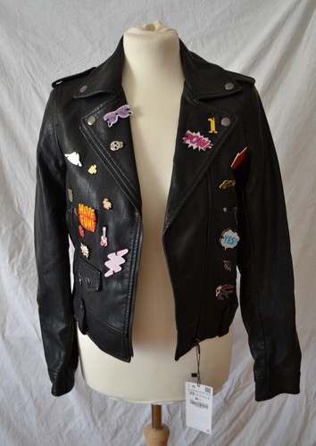 Zara new faux leather biker - zara,