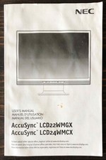 NEC AccuSync Monitor LCD LCD22WMGX e LCD24WMGX Manuale utente