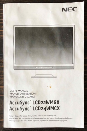 Nec accusync monitor - nec,