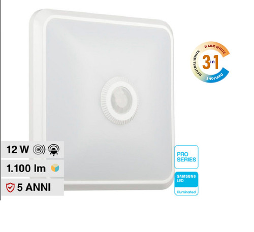 Plafoniera led 12w sensore - led,
