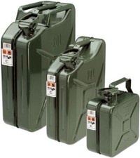 TANICA METALLO TIPO MILITARE OMOLOGATA PER BENZINA DIESEL ANTISCOPPIO 5/10/20 L