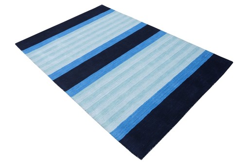 Tappeto blu 100 lana - blu, 100%