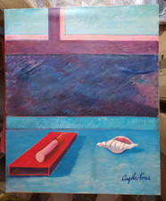 Angelo Nona (Favara Ag 1937-Catania 1975) Raro dipinto anni 60 Vendita No Profit