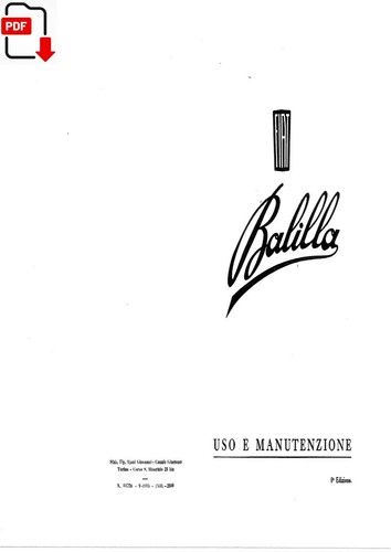 Manuale uso manutenzione