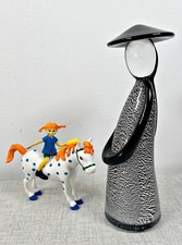 STATUETTA VINTAGE DI UOMO CINESE IN VETRO DI MURANO SOMMERSO ANNI '60 '70